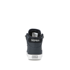 Supra Kids VAIDER COLD WEATHER High Top Shoes Gray Blue/White | US-77918